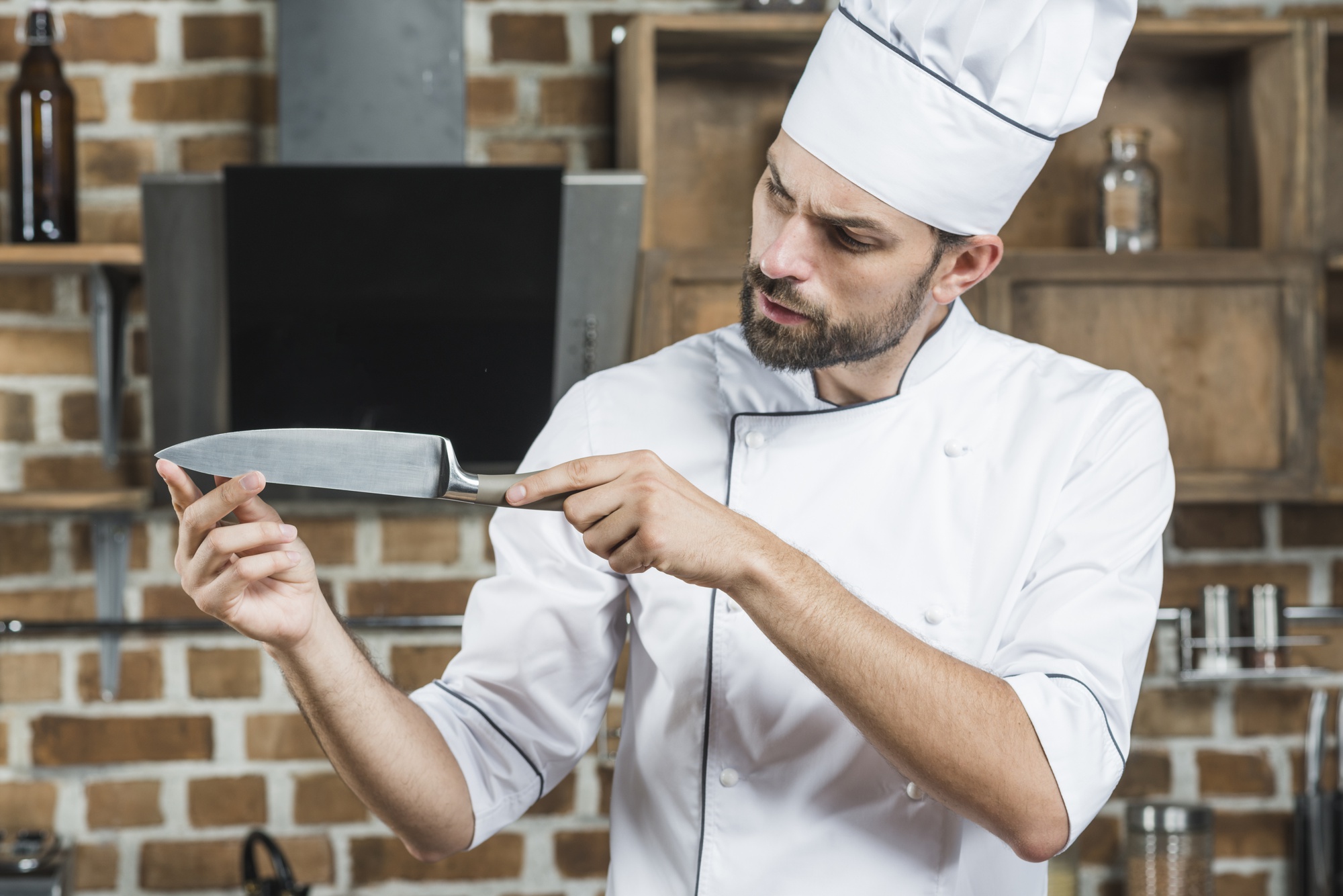 Instructor demonstrating knife skills