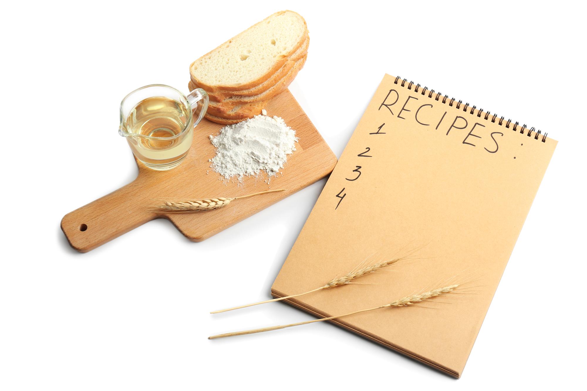 Subscription concept with recipe notebook